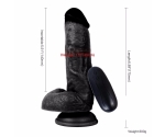 Dildo Series Siyah 15 Cm 10 Modlu Titreşimli Realistik Penis