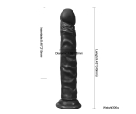 Dildo Series Siyah Iron 24 Cm Esnek  Realistik Penis Dildo