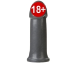 Doc Johnson B-7 Torpedo 18 Cm Yumuşak Siyah Realistik Dildo