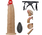 Dual Layer Platinyum 23 Cm Silikon Kumandalı Şarjlı Dönebilen Hareketli Kemerli Penis  Dual Layer Platinyum 23 Cm Silikon Kumandalı Şarjlı Dönebilen Hareketli Kemerli Penis
