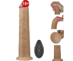 Dual Layer Platinyum 25 Cm Silikon Kumandalı Şarjlı Dönebilen Hareketli Titreşimli Penis