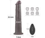Dual Layer Platinyum 25 Cm Silikon Kumandalı Şarjlı Dönebilen Titreşimli Penis