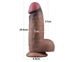 Dual Layer Platinyum Silikon 24 Cm XXL Ultra Gerçekci Kalın Realistik Penis Dual Layer Platinyum Silikon 24 Cm XXL Ultra Gerçekci Kalın Realistik Penis