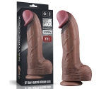 Dual Layer Platinyum Silikon 33 Cm XXL Ultra Gerçekci Kalın Realistik Penis