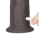 Dual Layer Platinyum Siyah 20 Cm Silikon Kumandalı Şarjlı Dönebilen Titreşimli Penis