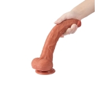 Ld 27 Cm Çift Katmanlı Ultra Yumuşak Belden Bağlamalı Realistik Dildo
