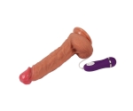 Dylan Ultra Yumuşak 22 Cm 10 Fonksiyonlu Titreşimli Kemerli Realistik Penis