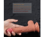 Ultra Gerçekci Ekstra Yumuşak Dokulu Çift Katmanlı 19 Cm Realistik Penis Dildo