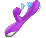 Faith Titreşimli&Klitoris Emiş ve Uç Kısmı Dalgalanma Etkili Rabbit Vibratör