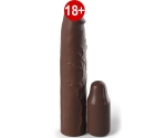 Fantasy Extension Elite Brown 22 Cm Silikon 9 Cm Uzatmalı Penis Kılıfı 
