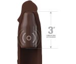 Fantasy Extension Elit Kumandalı Titreşimli Esmer 22 Cm Uzatmalı Silikon Penis Kılıfı