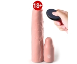 Fantasy Extension Elit Kumandalı Titreşimli 22 Cm Uzatmalı Silikon Penis Kılıfı