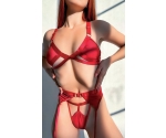 Fantazi Kırmızı Sütyen Külot Takım