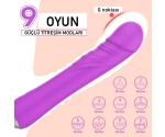 Forever Young Pembe 9 Modlu Titreşimli Isınabilen G-Bölgesi Uyarıcı Vibratör Dildo