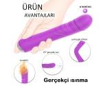 Forever Young Pembe 9 Modlu Titreşimli Isınabilen G-Bölgesi Uyarıcı Vibratör Dildo