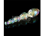 Glow-in-the-dark Twilight Gleam Glass Gece Parlayan Cam Dildo