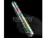 Glow-in-the-dark Twilight Gleam Glass Gece Parlayan İnce Cam Dildo 
