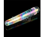 Glow-in-the-dark Twilight Gleam Glass Gece Parlayan İnce Cam Dildo 
