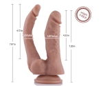 Hismith Sex Makineleri İçin Tasarlanmış 18 Cm Çift Başlı Silikon Penis