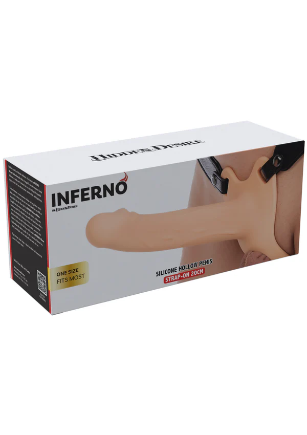 Inferno 20 Cm İçi Boş Strap On Penis