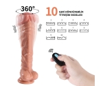 JK Kumandalı 10 Modlu Titreşimli ve 3 Modlu Dönebilen Realistik Penis