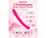 King 3 Kumandalı 9 Mod Titreşimli Çift Başlı Lezbiyen Penis Vibratör