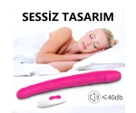King 3 Kumandalı 9 Mod Titreşimli Çift Başlı Lezbiyen Penis Vibratör