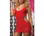 Kırmızı Seksi Mini Elbise