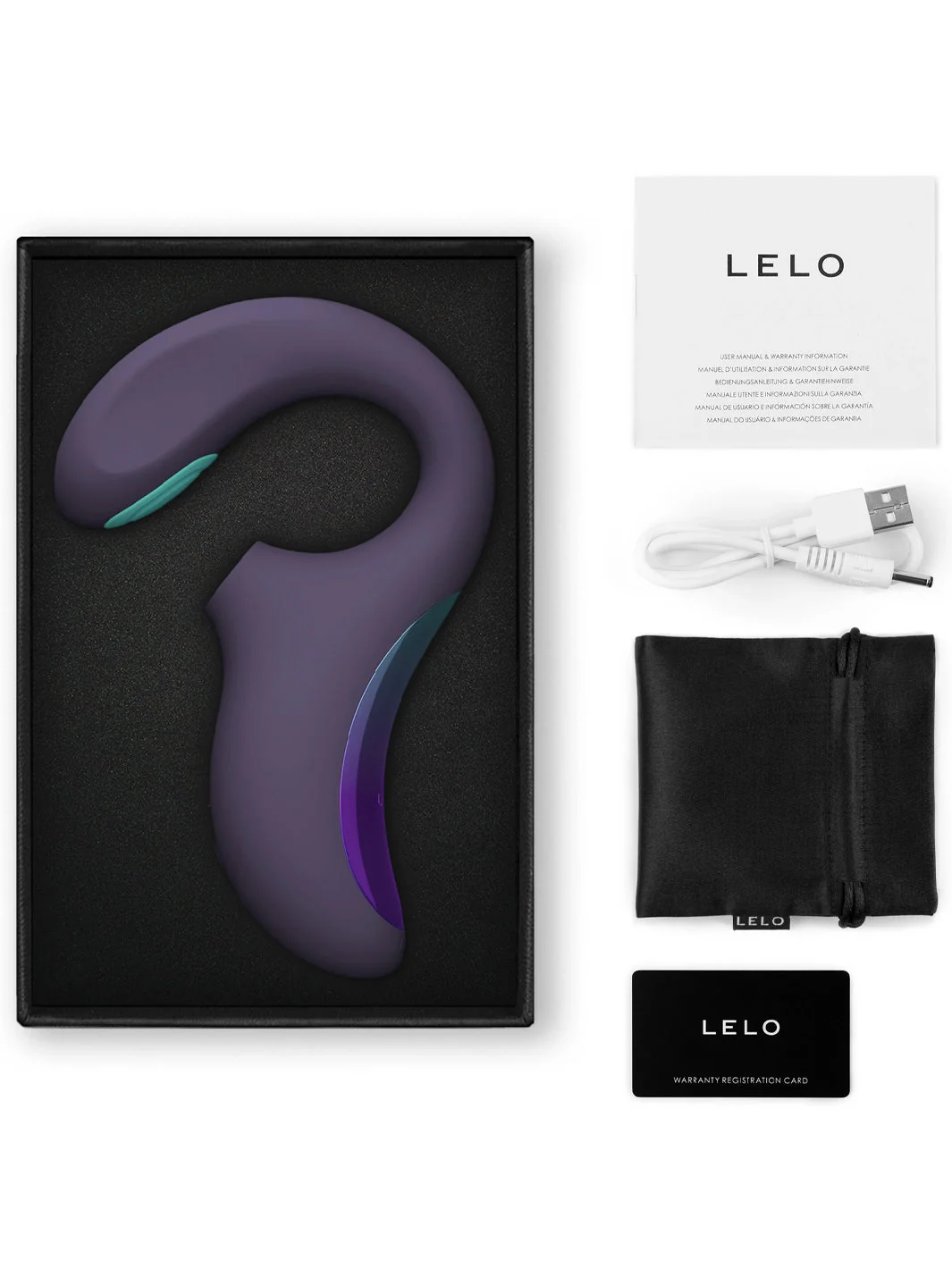 Lelo Enigma Double Sonic Cyber Purple Klitoris Uyarıcı G Spot Vibratör