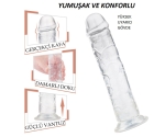 Lester Anal ve Vajinal Kullanılabilen 17 Cm Belden Bağlamalı Jel Realistik Dildo
