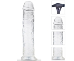Lester Anal ve Vajinal Kullanılabilen 17 Cm Belden Bağlamalı Jel Realistik Dildo