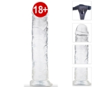 Lester Anal ve Vajinal Kullanılabilen 17 Cm Belden Bağlamalı Jel Realistik Dildo