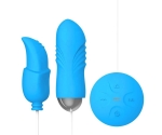 Leten Şarj Edilebilir Çift Başlıklı & Çift Motorlu Mavi Titreşimli Vibratör