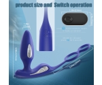 Lightning-Rct Elektiriksel Uyarım 9 Fonksiyonlu Titreşimli Kumandalı Çiftli Penis Halkası ve Prostat Vibratör