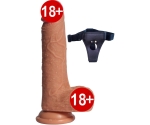 Little Dean 20 cm Çift Katman Ekstra Yumuşak Belden Bağlamalı Penis