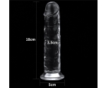 Lovetoy Flawless Clear Anal ve Vajinal 18 Cm Yumuşak Şeffaf Jel Dildo