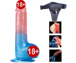 Lovetoy Çift Renkli Ultra Yumuşak 19 Cm Kemerli Jel Dildo Lovetoy Çift Renkli Ultra Yumuşak 19 Cm Kemerli Jel Dildo