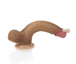 Lovetoy Nature Cock Serisi Özel Dokulu Çift Katmanlı 20 Cm Realistik Penis
