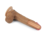 Lovetoy Nature Cock Serisi Özel Dokulu Çift Katmanlı 20 Cm Realistik Penis