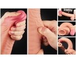 Lovetoy Nature Cock Serisi Özel Yumuşak Dokulu Çift Katmanlı 30 Cm Realistik Penis