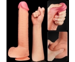 Lovetoy Nature Cock Serisi Özel Yumuşak Dokulu Çift Katmanlı 30 Cm Realistik Penis