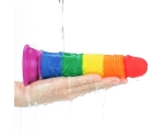 Lovetoy Prider Gökkuşağı Renkli 20 Cm Belden Bağlamalı Realistik Penis-410026