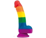 Lovetoy Prider Gökkuşağı Renkli 21 Cm Belden Bağlamalı Realistik Penis-410027
