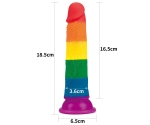 Lovetoy Prider Gökkuşağı Renkli Damarlı 19 Cm Realistik Dildo-410025