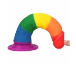 Lovetoy Prider Gökkuşağı Renkli Damarlı 19 Cm Realistik Dildo-410025
