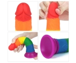 Lovetoy Prider Gökkuşağı Renkli Damarlı 19 Cm Realistik Dildo-410025