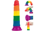 Lovetoy Prider Gökkuşağı Renkli Damarlı 19 Cm Realistik Dildo-410025
