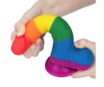 Lovetoy Prider Gökkuşağı Renkli Damarlı 20 Cm Realistik Dildo-410026