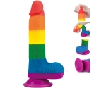 Lovetoy Prider Gökkuşağı Renkli Damarlı 20 Cm Realistik Dildo-410026