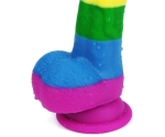 Lovetoy Prider Gökkuşağı Renkli Damarlı 21 Cm Realistik Dildo-410027